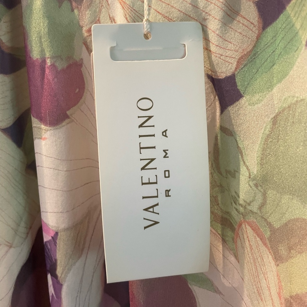 Vintage Valentino 👗👛👠 Early 2000s Y2K Silk Chiffon Halter Dress - Size 40 NWT